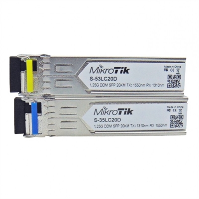 Mikrotik S-3553LC20D - Transceivers side view