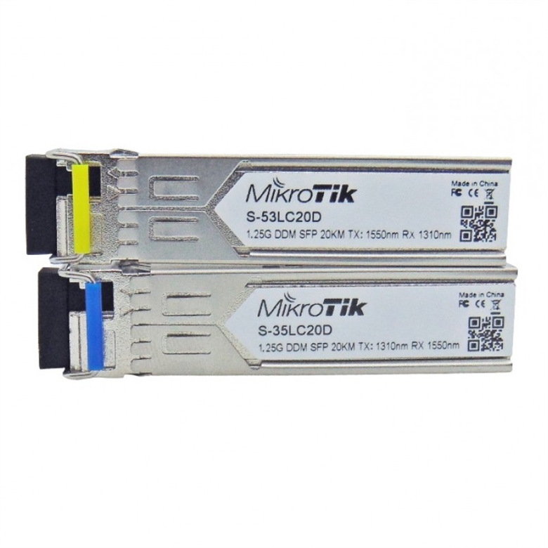 Mikrotik S-3553LC20D - Transceivers side view