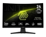 MSI MAG 242C - Monitor Gaming Curvo, 24", FHD 1920 x 1080, Panel VA, Relación de Aspecto 16:9, Frecuencia de Actualización de 180 Hz, DisplayPort, Negro