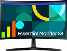 Samsung  Essential S3 S36GD  - Monitor Gaming, Curvo 1800R, 24", FHD 1920 x 1080, 16:9, Tiempo de Refresco 100Hz, HDMI, D-Sub, Negro