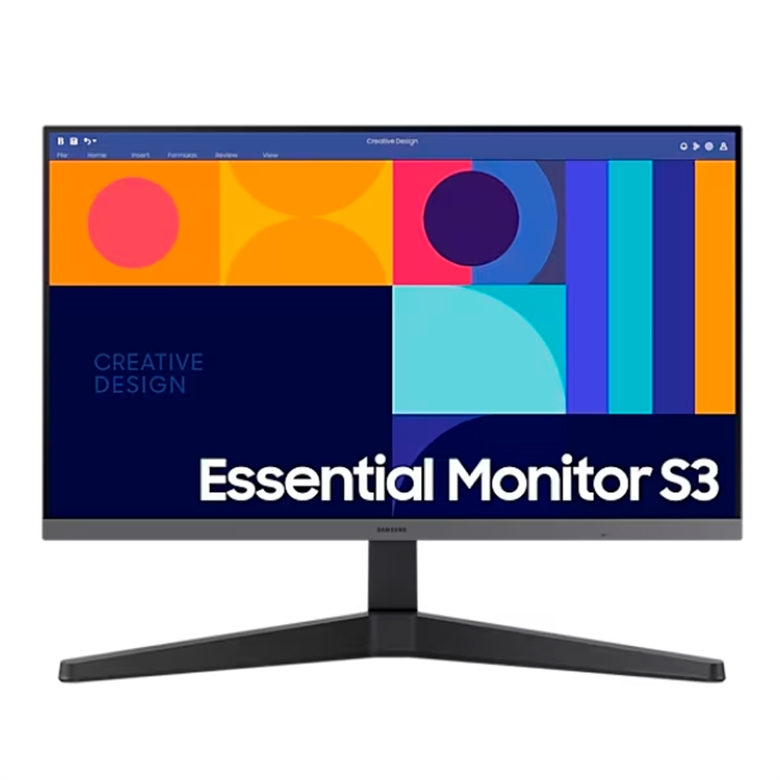 Monitor Samsung 24 FHD Essential S3 LS24C330GALXPE front view