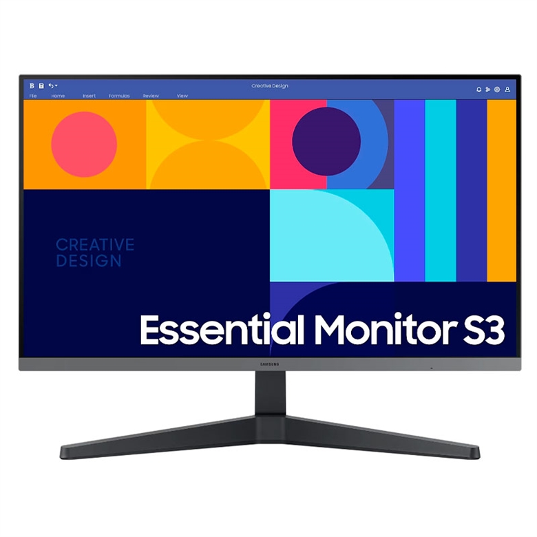 Monitor Samsung 24 FHD Essential S3 LS27C330GALXPE front view