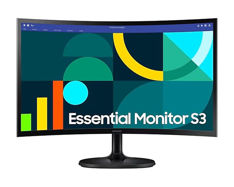Monitor Samsung FHD Essential S3 LS24D360GALXPE front view