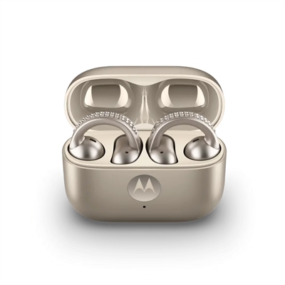 Moto Buds Loop Gold Open-Ear Wireless Earbuds-Front View