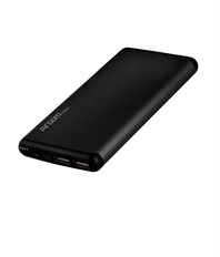 ArgomTech  - Premium Slim Portable Power Bank, S12 12000mAh, Dual 2.1A USB Output, Dual Micro-USB / USB-C Input, Aluminum Casing, Black