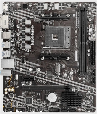 MSI - A520M-A PRO AM4 Motherboard - vista frontal