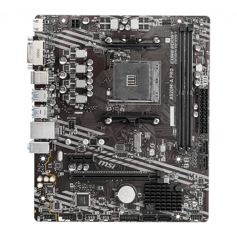 MSI A520M-A PRO - Motherboard 824142224007 front view