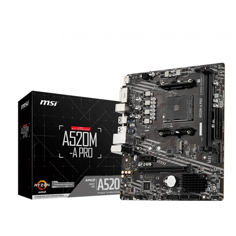 MSI A520M-A PRO - Motherboard 824142224007 package view