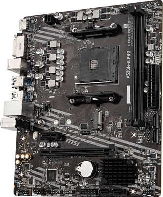 MSI A520M-A PRO - Motherboard 824142224007 side view
