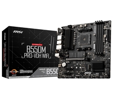 MSI B550M PRO-VDH WIFI  - Micro-ATX AM4 Motherboard with DDR4, PCIe 4.0, Dual M.2, WiFi & Bluetooth
