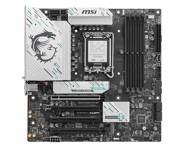 Placa Madre MSI B860M GAMING PLUS WIFI-Vista Frontal