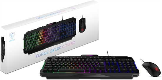 MSI FORGE GK100 COMBO Keyboard Mouse S11 04US20L HH9 front view
