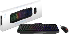 MSI FORGE GK100 COMBO - Combo Teclado y Mouse, Cableado, USB, Inglés, Negro