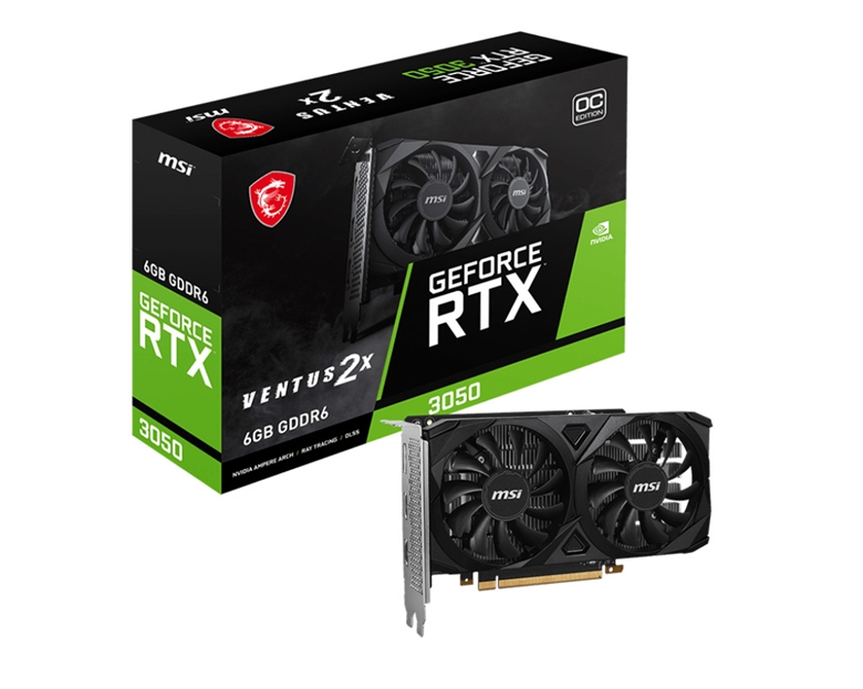 MSI GeForce RTX 3050 VENTUS 2X 6G OC box image