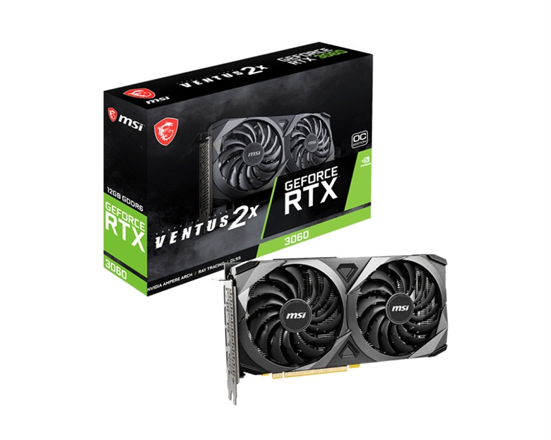 MSI GeForce RTX 3060 VENTUS 2X 12G OC package view