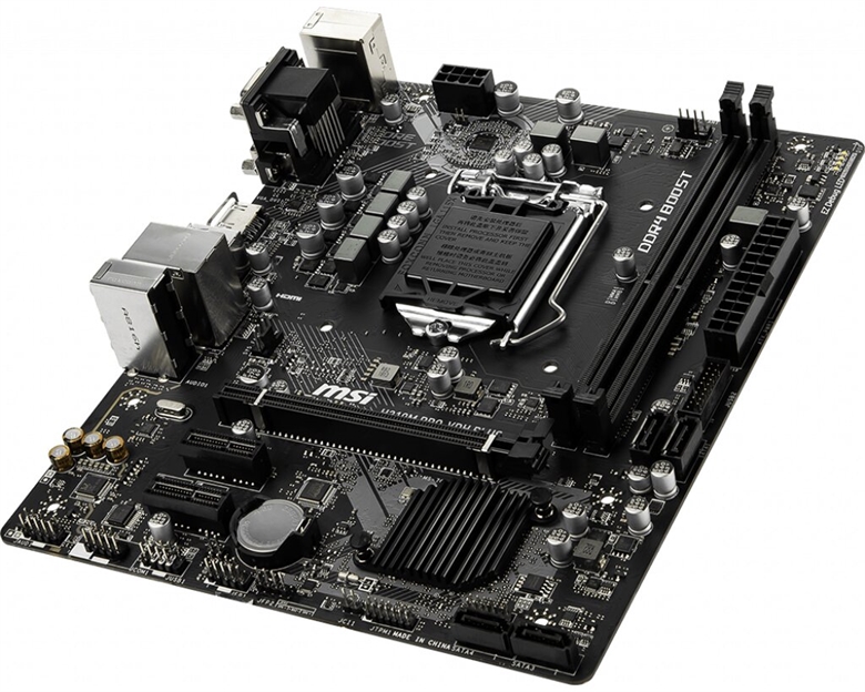 MSI H310MPRO-VDHPLUS Motherboard Isometric View