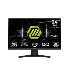 MSI MAG 244F - Monitor Gaming, 23.8", FHD 1920 x 1080, IPS, Tiempo de Refresco 200Hz, HDMI, DisplayPort, Negro