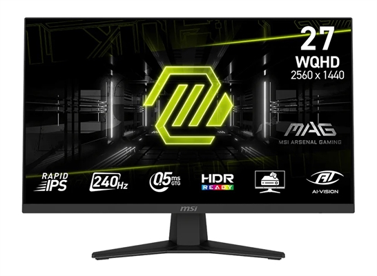 Monitor Gaming MSI MAG 274QF X24 27" 2K QHD-Vista Frontal