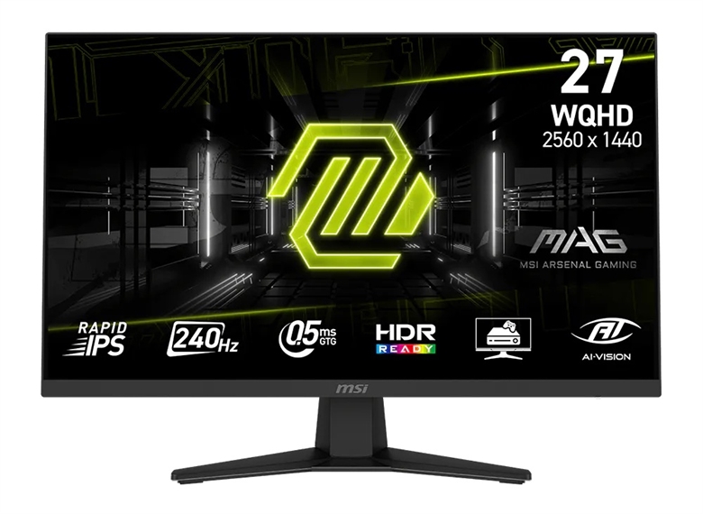 Monitor Gaming MSI MAG 274QF X24 27" 2K QHD-Vista Frontal