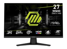 MSI MAG 274QF X24  - Gaming Monitor, 27", 240 Hz, 2560 x 1440 WQHD, HDMI 2.0b, DisplayPort 1.4a, Black