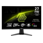 MSI MAG 27C6F - Gaming Monitor, Curved 1500R, 27", FHD 1920 x 1080, VA, 16:9, 180Hz Refresh Rate, HDMI, DisplayPort, Black