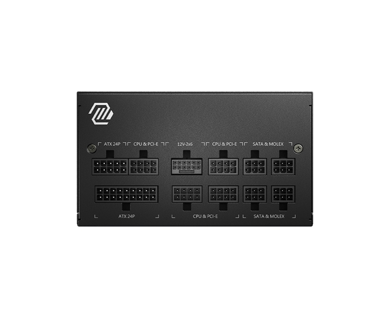 MSI MAG A850GL PCIE5 ports view