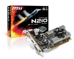 MSI N210-MD1G/D3  - Tarjeta de Video, 1GB GDDR3, 64bit, 589MHz, PCI Express 2.0, 1x HDMI 1.3a, 1 x DVI-D, 1x VGA(D-Sub), 3.1 OpenGL