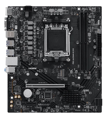 Tarjeta Madre MSI PRO A620AM-B EVO-Vista Frontal