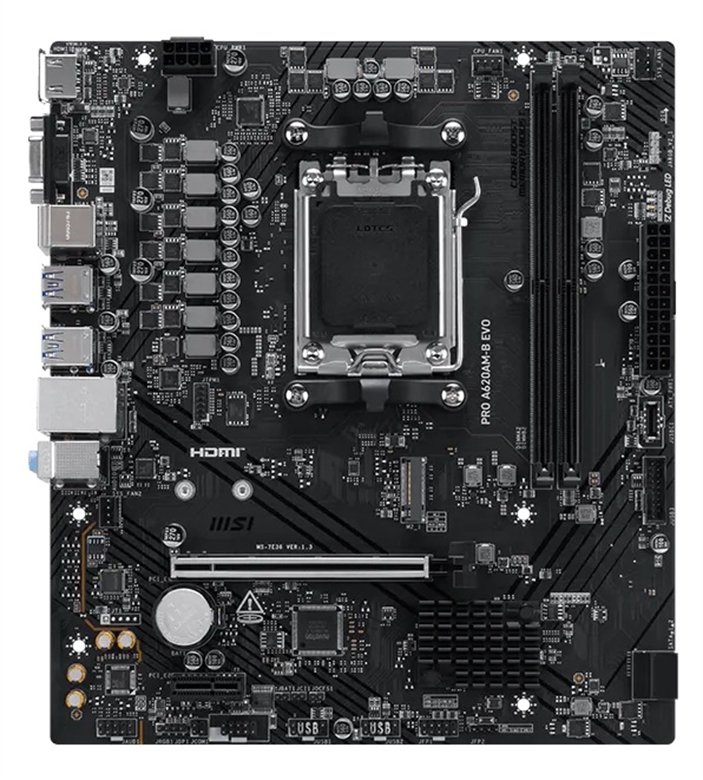 Tarjeta Madre MSI PRO A620AM-B EVO-Vista Frontal