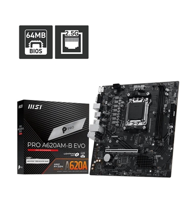 Tarjeta Madre MSI PRO A620AM-B EVO-Vista general