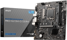 MSI PRO H610M-G DDR4 - Motherboard, LGA 1700, mATX, Dual-Channel, 64GB DDR4 Max Memory