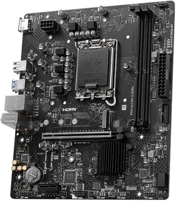 MSI PRO H610M-S DDR4 VISTA DE LADO IZQUIERDO