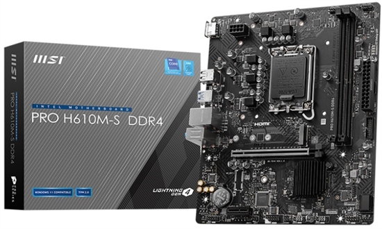 MSI PRO H610M-S DDR4 VISTA DE PAQUETE