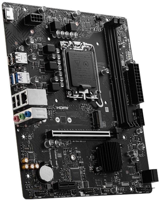 MSI PRO H610M-S DDR4 VISTA DE PUERTOS