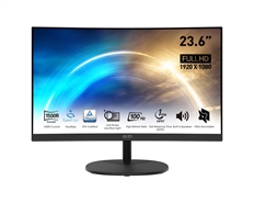 MSI PRO MP2412C - Monitor Gaming, 23.6", FHD 1920 x 1080, VA, 16:9, Tiempo de Refresco 100Hz, HDMI, DisplayPort, Negro