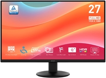 MSI PRO MP272L - Monitor, 27", FHD 1920 x 1080, IPS, 16:9, 100Hz, HDMI, DisplayPort, Black MSI PRO MP272L - Monitor, 27", FHD 1920 x 1080, IPS, 16:9, 100Hz, HDMI, DisplayPort, Black