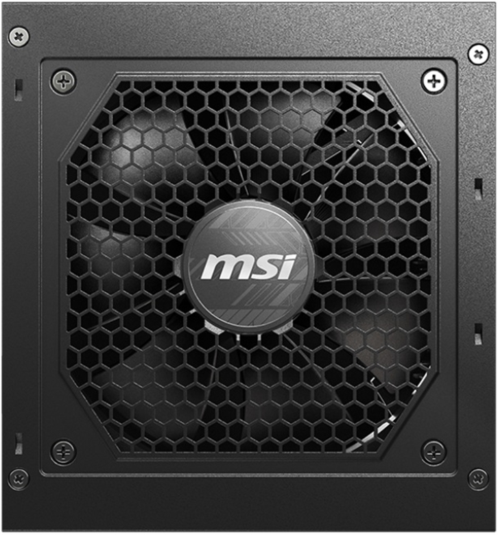 MSI PSU MPG A850GL PCIE5 80 GOLD MODULAR Front View 2