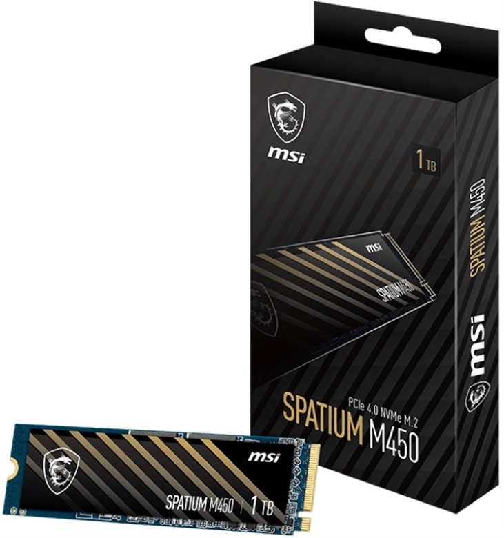 MSI SSD SPATIUM M450 NVME M 2 1TB Box View 5
