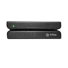 3nStar MSR003 - Lector de Banda Magnética USB de 3 Pistas, Lectura Bidireccional, Compatible con Tarjetas de Crédito y Débito, Negro