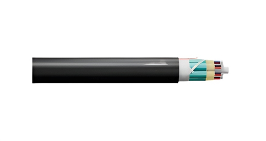 Cable-Fibra-Optica-Multimodo-OM4-6-Hilos-Negro Vista Frontal