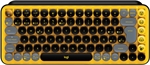 Logitech POP Keys  - Teclado Compacto, Mecánico, Inalámbrico, Bluetooth, Español, Blast Yellow