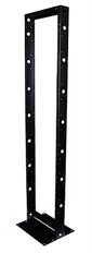 Newlink NEW-0842031 - 45U 2-Post Open Frame Floor Rack, 7ft, 19-Inch, Black, Square Holes