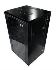 Newlink  - Wall Mount Enclosure with Tempered Glass Door, 0.99m Height, 20U Capacity, 0.55m Total Depth with Built-in Fans, 30kg Load Capacity
