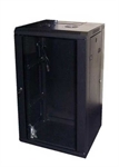 Newlink  - Wall Mount Enclosure with Tempered Glass Door, 1.30m Height, 27U Capacity, 0.53m Total Depth with Built-in Fans, 45kg Load Capacity
