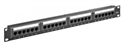 NEW-2666624 Negro-Patch-Panel-Cat6-Cat6A-de-24-Puertos-Vista Frontal