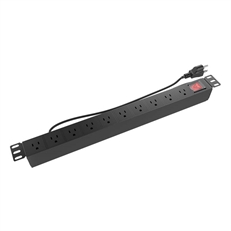 Nexxt Solutions NPD-11U9N15A - Regleta con Montaje en Rack, 9 Salidas, 125V, 1650W