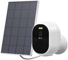Nexxt Solutions NHC-OF20S - Cámara IP Solar para Exterior, 4MP, WiFi 2.4GHz, Ángulo Fijo