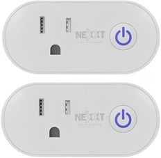 Nexxt Solutions NHP-S611M 2PK - Smart Plug, 1 Outlet, 100/240VCA, WiFi 2.4GHz, 2 Units