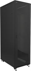 Nexxt Solutions NPC-T42U66B - Gabinete de Piso con Puerta Frontal de Vidrio, Semi-ensamblado, 42U, 600mm
