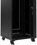 Nexxt Solutions PCRFCSKD25U60BK Wheeled Floor Cabinet with Tempered Glass Door Wheels